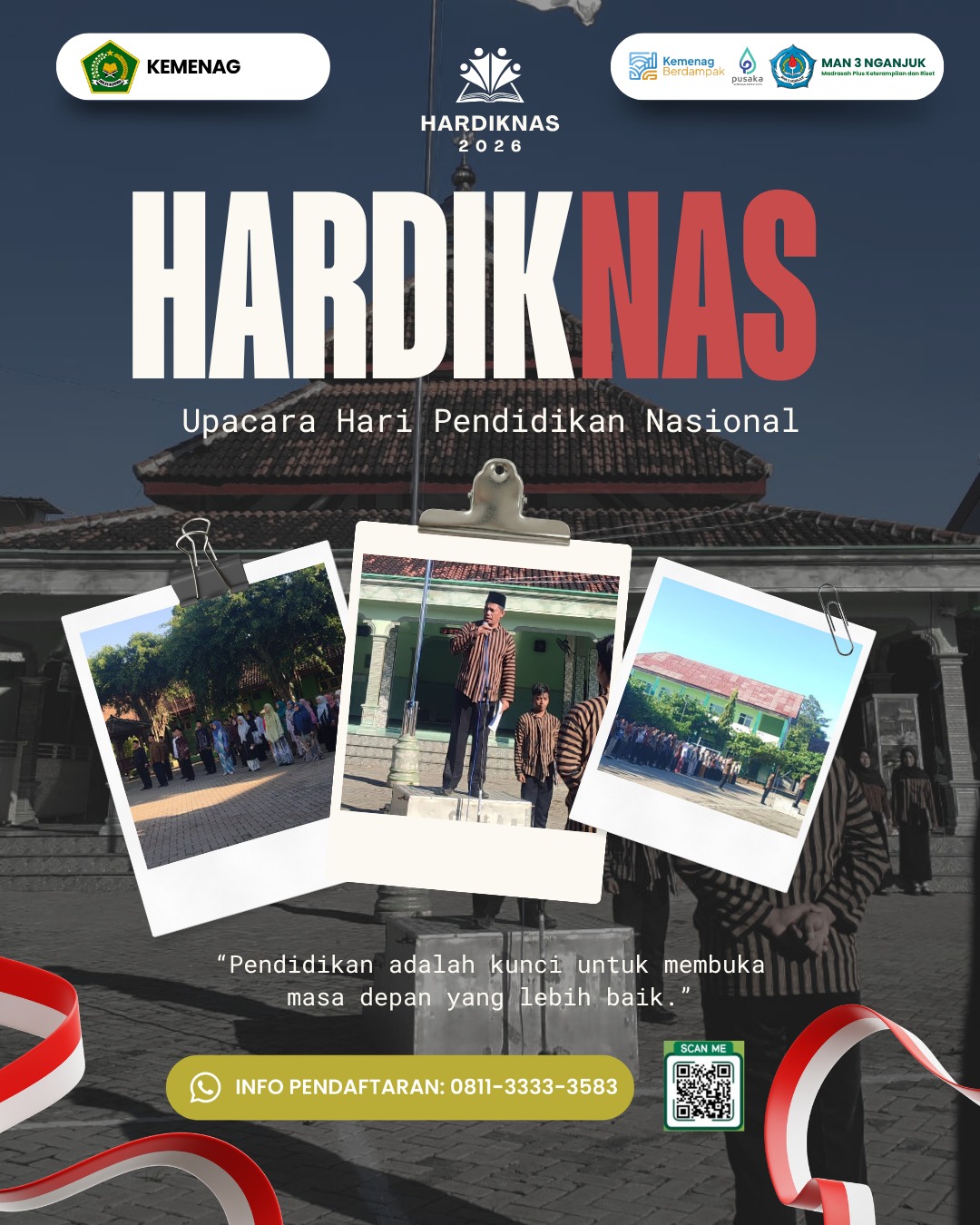 PERINGATAN HARI PENDIDIKAN NASIONAL DI MAN 3 NGANJUK BERLANGSUNG KHIDMAT