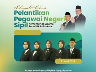 MAN 3 Nganjuk Ucapkan Selamat dan Sukses atas Pelantikan Pegawai Negeri Sipil Kementerian Agama RI