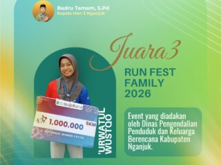 Siswa MAN 3 Nganjuk Raih Juara 3 dalam Ajang Run Fest Family 2026