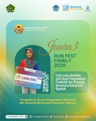 Siswa MAN 3 Nganjuk Raih Juara 3 dalam Ajang Run Fest Family 2026