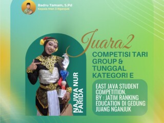 Siswa MAN 3 Nganjuk Ukir Prestasi, Najwa Nur Farida Raih Juara 2 Kompetisi Tari Tingkat Jawa Timur