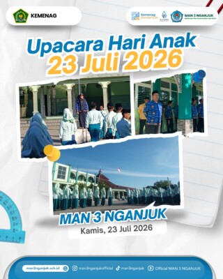 Semangat Hari Anak Nasional 2026: MAN 3 Nganjuk Gelar Upacara Penuh Khidmat dan Inspirasi