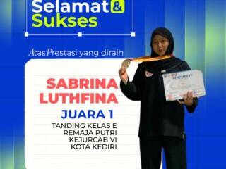 BANGGA! SABRINA LUTHFINA UKIR PRESTASI DI KEJURCAB VI KOTA KEDIRI