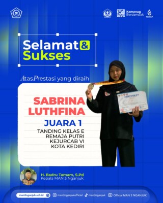 BANGGA! SABRINA LUTHFINA UKIR PRESTASI DI KEJURCAB VI KOTA KEDIRI