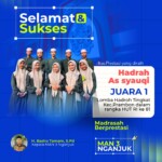 Harumkan Nama Sekolah, Grup Hadrah As Syauqi MAN 3 Nganjuk Raih Juara 1 Tingkat Kecamatan Prambon